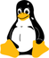 Linux penguin logo, by Budig