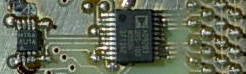 Photo of quad A/D board, bottom side, 1 of 4 channels
